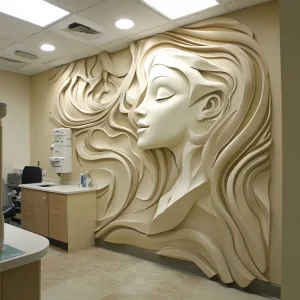 Dermatoloji Kliniği Duvar Rölyef Tasarımı